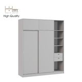  HAPPY FURNITURE , Tủ quần áo cửa lùa 1m8x2m2 - ELEGANT , TCL_006 , 180cm x 54cm x 220cm 