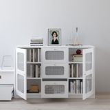  HAPPY FURNITURE , Tủ lưu trữ 3 ngăn kéo 2 cửa mở - MAY , TLT_061 , 140cm x 50cm x 90cm DxRxC 