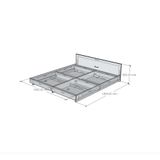  HAPPY FURNITURE , Giường ngủ bệt - MAVIS , GNG_146 GNG_147 GNG_148 GNG_149 , 205x21cm 