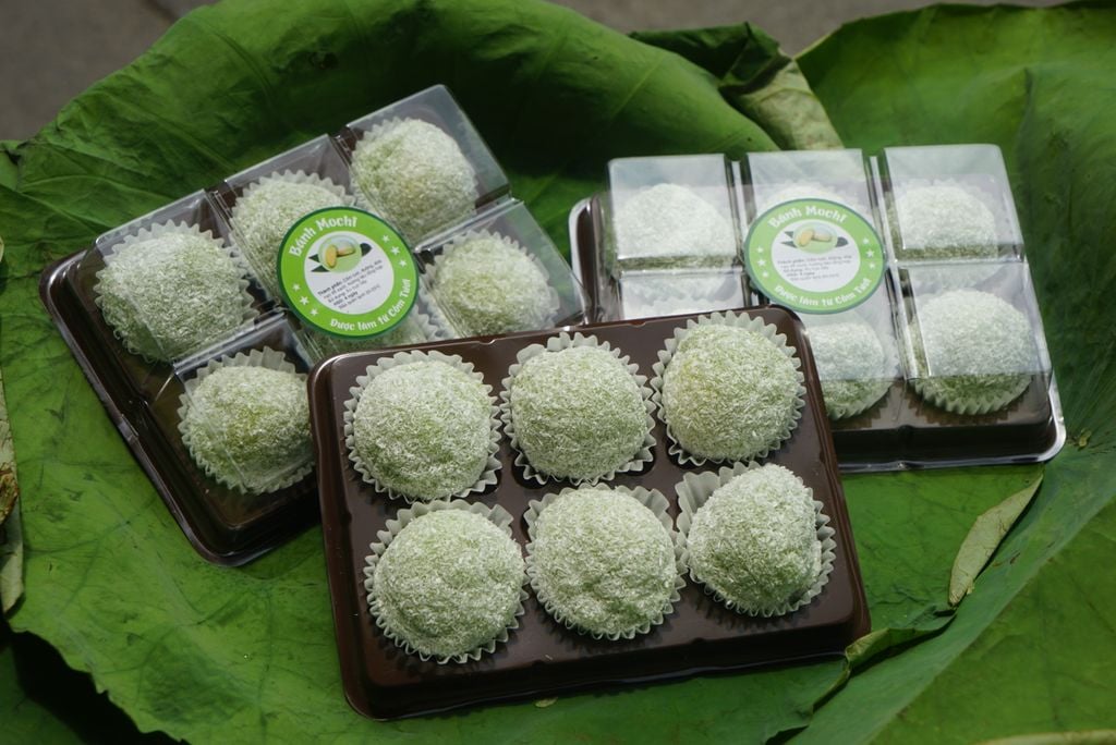 Bánh Mochi Vỏ Cốm - Nhân Đậu Xanh