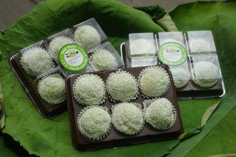 Bánh Mochi Vỏ Cốm - Nhân Đậu Xanh