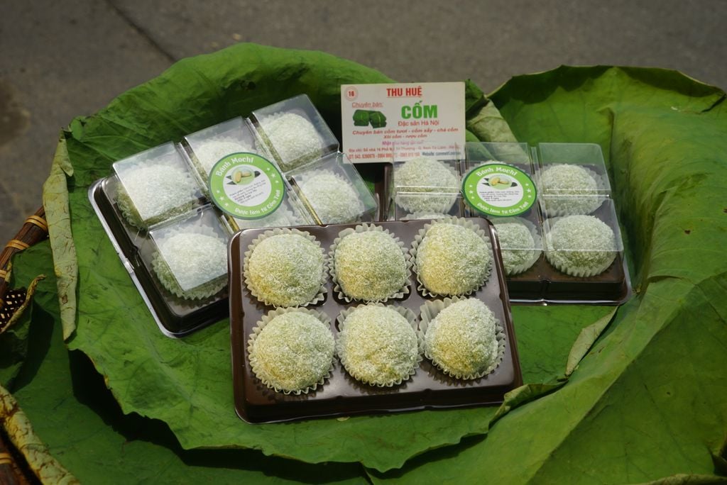 Bánh Mochi Vỏ Cốm - Nhân Đậu Xanh