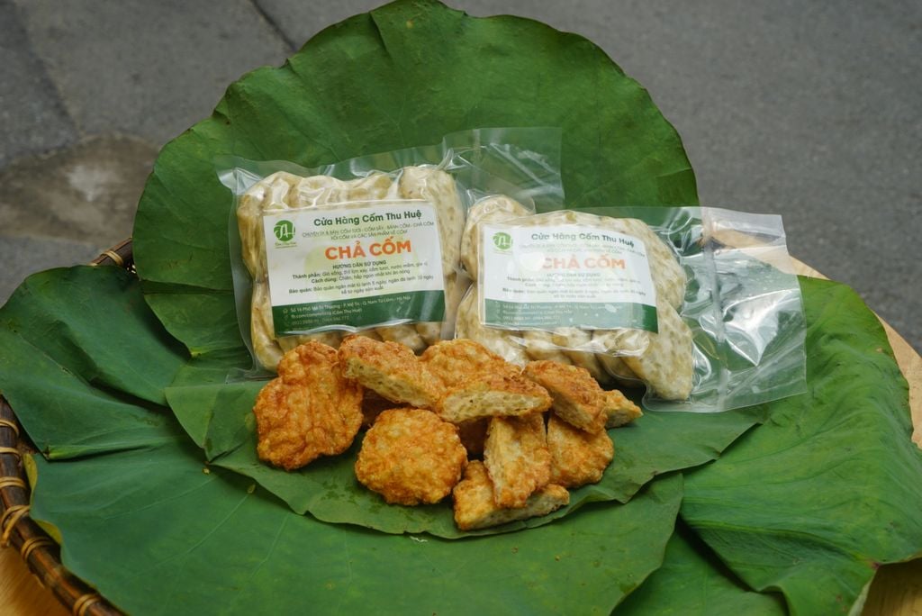 chả cốm thu huệ làng nghề cốm mễ trì