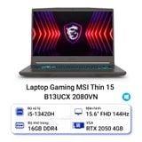 Laptop Gaming MSI Thin 15 B13UCX 2080VN