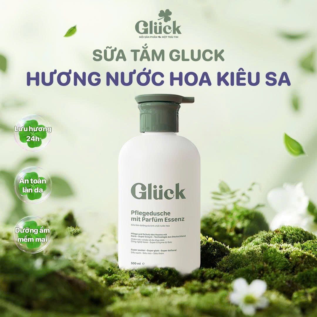  Sữa Tắm GLUCK - Mềm Mịn Dưỡng Ẩm Da Hương Nước Hoa Kiêu Sa (500ml) 