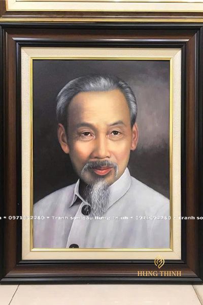 Tranh Sơn Dầu Chân Dung Bác Hồ
