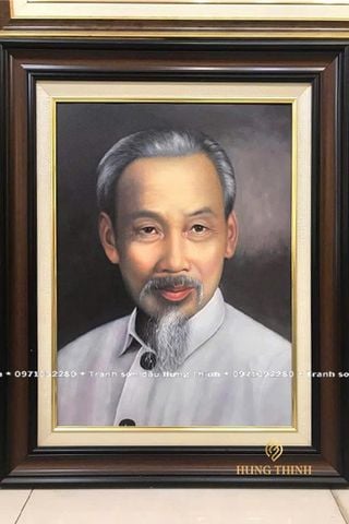Tranh Sơn Dầu Chân Dung Bác Hồ