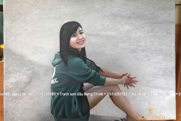Tranh Sơn Dầu Vẽ Tay Chân Dung Quà Tặng