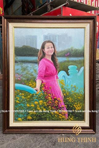 Tranh Sơn Dầu Chân Dung Vẽ Tay Đẹp