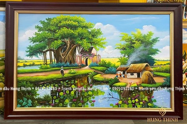 Tranh Sơn Dầu Đồng Quê Đẹp Nghệ Thuật HL00058