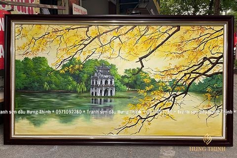 Tranh Sơn Dầu Hồ Gươm Hoàn Kiếm AS10030