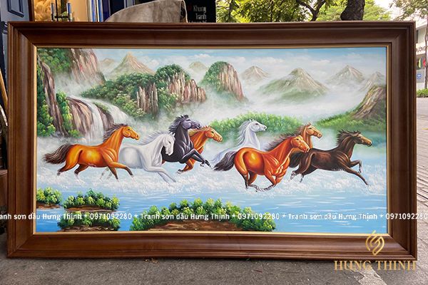 Tranh Sơn Dầu Mã Đáo Thành Công Treo Tường SC66122