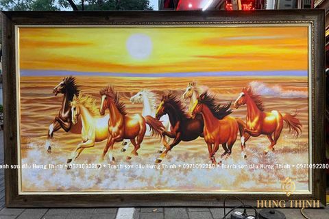 Tranh Sơn Dầu Mã Đáo Thành Công Phong Thủy SC66123