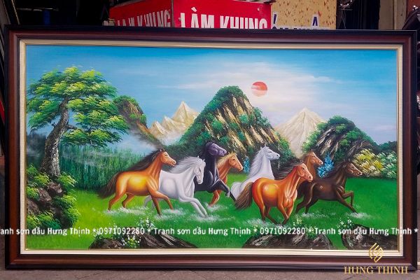 Tranh Sơn Dầu Mã Đáo Thành Công Treo Văn Phòng SC66130