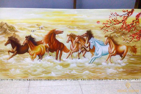 Tranh Sơn Dầu Mã Đáo Thành Công Ngựa Phi Nước Đại SC66128
