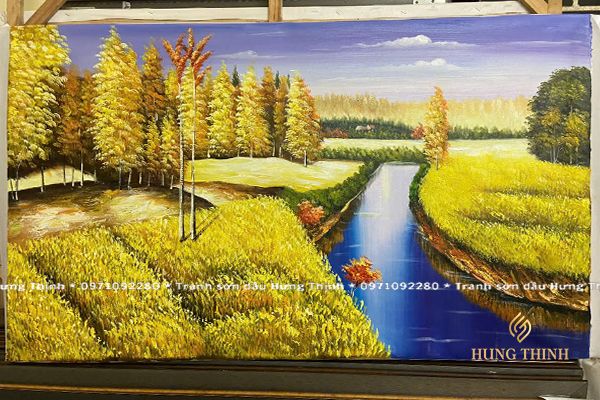 Tranh Sơn Dầu Phong Cảnh Mùa Thu Vàng Levintan LS50437