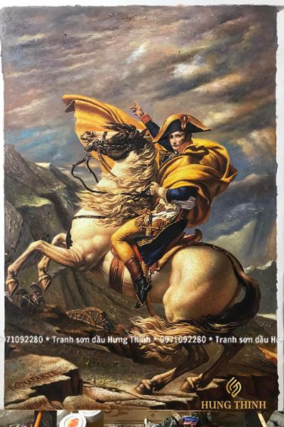 Tranh Sơn Dầu Vẽ Tay Napoléon Bonaparte Đẹp