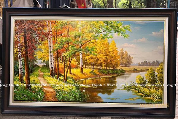 Tranh Sơn Dầu Phong Cảnh Thiên Nhiên Mùa Thu LS50434