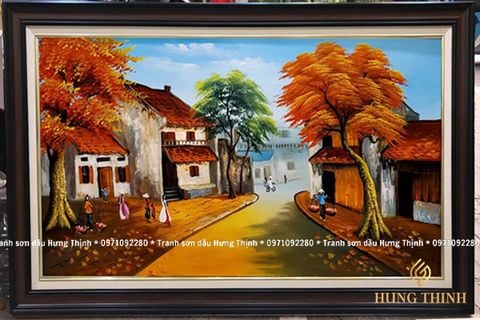 Tranh Sơn Dầu Phố Cổ Đẹp Hà Nội AS10017
