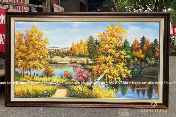Tranh Sơn Dầu Phong Cảnh Vẽ Tay Đẹp Nước Ngoài LS50526