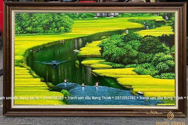 Tranh Sơn Dầu Phong Cảnh Tràng An Ninh Bình LS50533