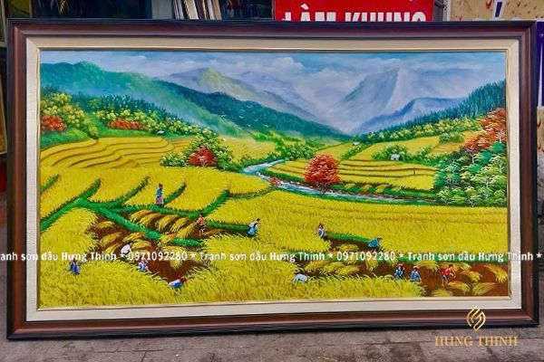 Tranh Sơn Dầu Ruộng Bậc Thang Treo Văn Phòng LS50540