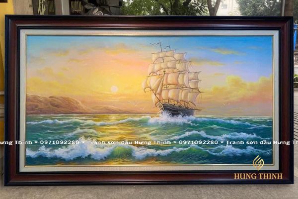 Tranh Sơn Dầu Thuận Buồm Xuôi Gió Phong Thủy SS86623