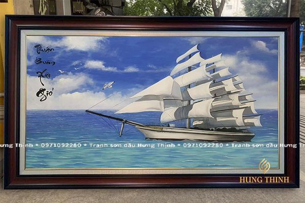 Tranh Sơn Dầu Thuận Buồm Xuôi Gió Ý Nghĩa SS86624