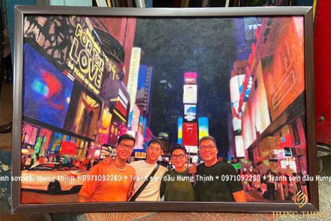 Tranh Sơn Dầu Chân Dung Qùa Tặng Bạn Bè Người Thân