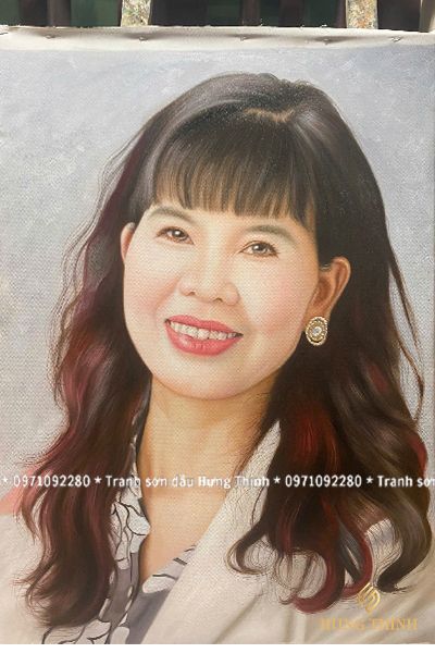 Tranh Chân Dung Vẽ Sơn Dầu Quà Tặng Thầy Cô Giáo Đẹp