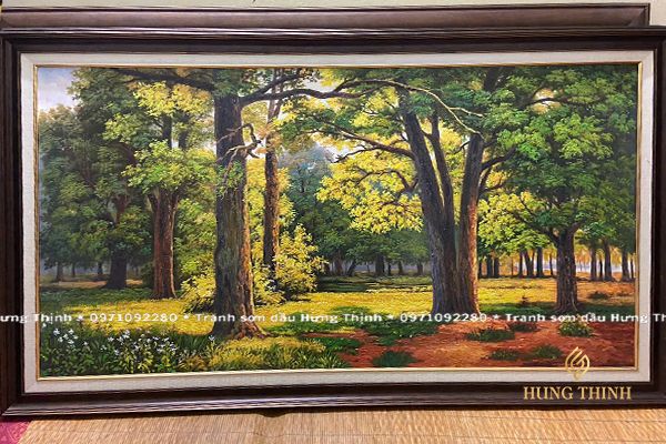 Tranh Sơn Dầu Phong Cảnh Thiên Nhiên Rừng Cây LS50439