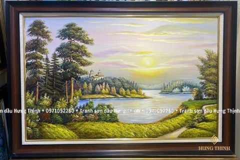 Tranh Sơn Dầu Phong Cảnh Thiên Nhiên Châu Âu Mùa Thu LS50565