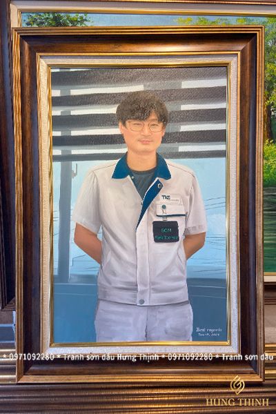 Tranh Sơn Dầu Chân Vẽ Tay Tặng Sếp Đối Tác