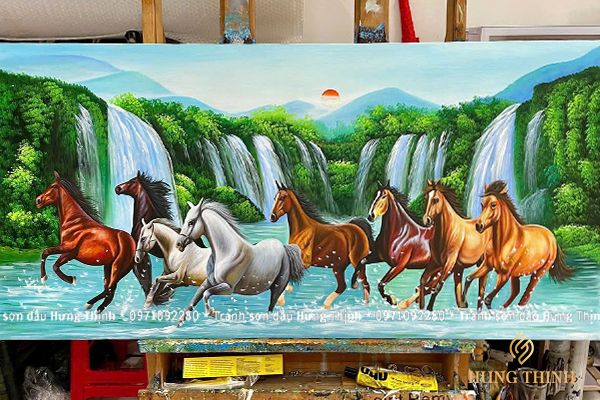 Tranh Sơn Dầu Sơn Thủy Mã Đáo Thành Công SC66125