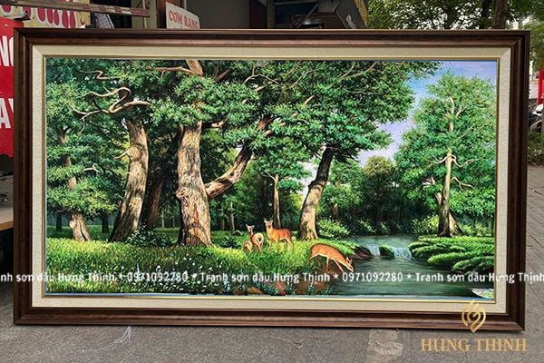 Tranh Sơn Dầu Phong Cảnh Rừng Sồi Nga Đẹp LS50522