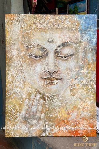 Tranh Sơn Dầu Phật Decor Treo Tường