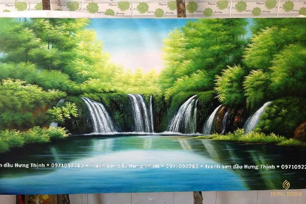 Tranh Sơn Dầu Phong Cảnh Đẹp Hồ Nước LS50565