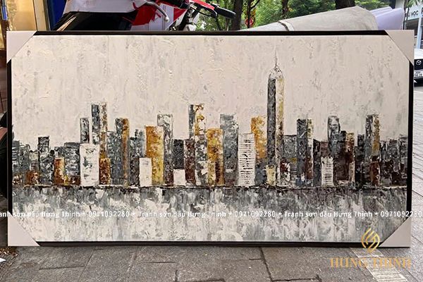 Tranh Sơn Dầu Trừu Tượng Decor Đẹp AT66162