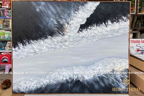 Tranh Sơn Dầu Trừu Tượng Hiện Đại AT66161