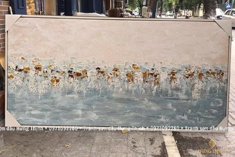 Tranh Sơn Dầu Trừu Tượng Đẹp Treo Phòng Khách AT66175