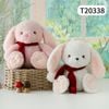 Thú bông 23cm Thỏ đeo khăn len đỏ -T20338