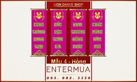 Liễn lân sale Mẫu 4 - Hồng