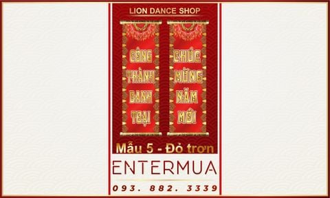 Liễn lân sale Mẫu 5 - Đỏ trơn
