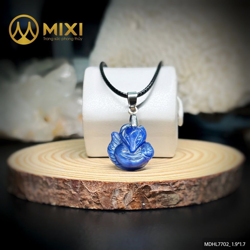 Mặt Dây Hồ Ly Kyanite 2A Ôm Hoa