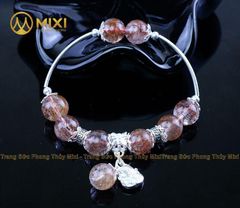 VT Đá Thạch Anh Tóc Đỏ 2A_10 Mix Charm Mèo Thần Tài Treo Bạc 999_BMTT01
