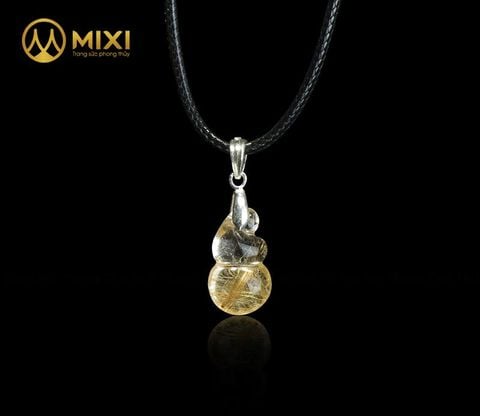 Mặt Dây Hồ Lô Thạch Anh Tóc Vàng