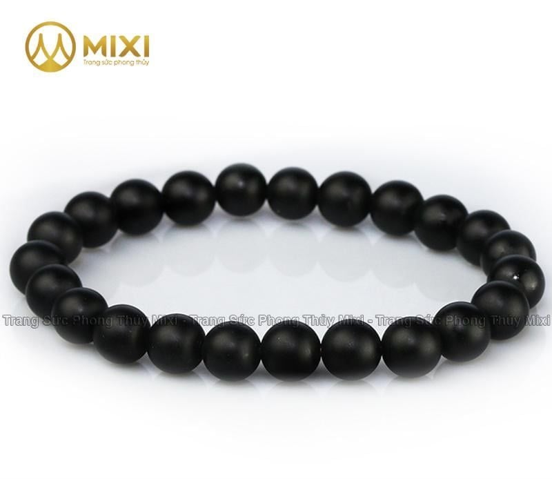 Vòng Tay Núi Lửa Obsidian Nhám