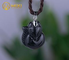 Mặt Dây Hồ Ly Núi Lửa Obsidian 2A