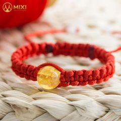 Vòng Tay Chỉ Đỏ Mix Hạt Đá Thạch Anh Vàng 1A