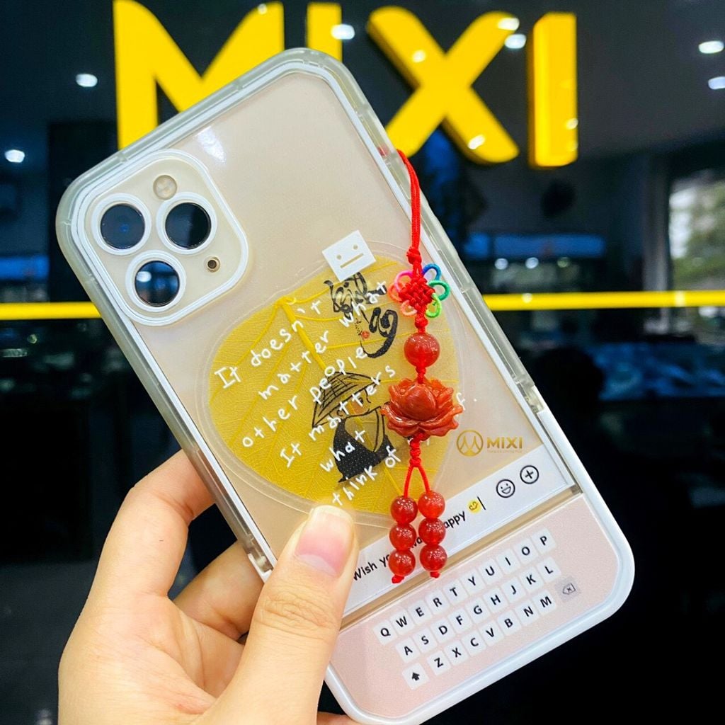 Dây Treo Điện Thoại Hoa Sen Ngọc Huyết Đỏ 1.5